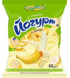 Палочки кукурузные Йогурт+банан 60г Золоте Зерно