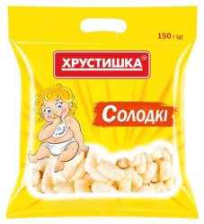 Кукурузные палочки сладкие неглазированные ТМ 150 г Хрустишка
