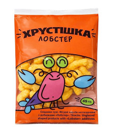 Кукурузные палочки со вкусом «Лобстер» 45г Хрустішка