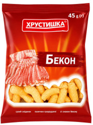 Кукурузные палочки со вкусом «Бекона» 45г ТМ Хрустишка