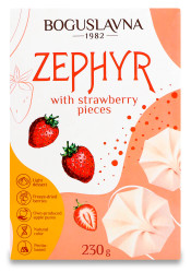 Зефир с кусочками клубники 230г Богуславна