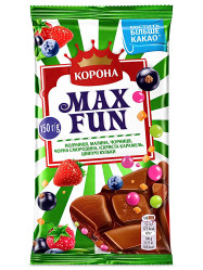 Молочный шоколад MAXFUN «Ягодный микс» 150г KORONA
