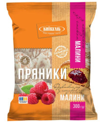 Пряники з начинкою зi смаком малини  300г КиївХлiб