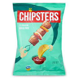 Чипсы со вкусом шашлыка 120г CHIPSTERS