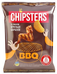 Картофельные волнистые чипсы со вкусом BBQ Крылышки 60г Chipsters