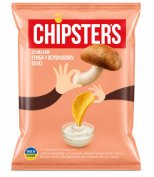 Картофельные чипсы со вкусом грибов со сметаной 100г Chipsters