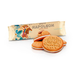 Печенье-Сендвич с ванильной начинкой Наполеон 240г Grona