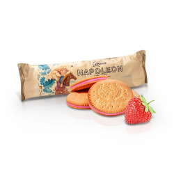 Печенье-Сендвич с клубничкой начинкой Наполеон 240г Grona