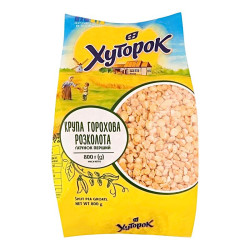 Горох очищенный полукольчатый 800г Хуторок