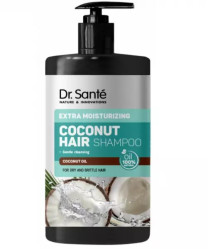 Увлажняющий шампунь для ломких и сухих волос Кокос 1л  Dr. Santé 