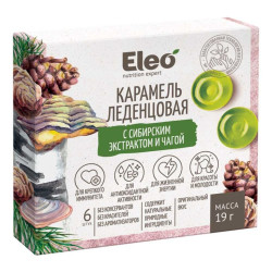 Карамель с сибирским экстрактом и чагой 19 г Eleo