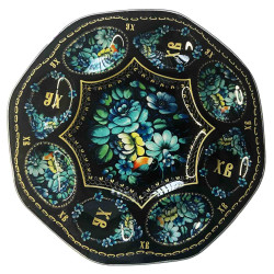 Подставка для яиц стеклянная Жостово 8 шт