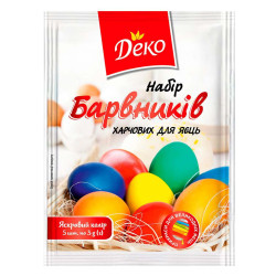 Набор красок для яиц 5 цветов Деко