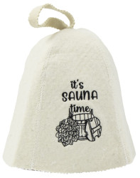 Шапочка для бани (сауны)  it's sauna time
