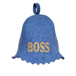Шапка для бани (сауны) BOSS серая