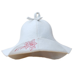 Шапка-панама для бани (сауны) Квітка