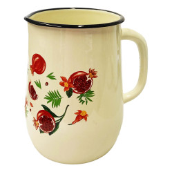 Эмалированный кувшин бежевый 2,5Л Гранат