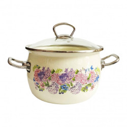 Эмалированная кастрюля 1,5Л Анабель Премиум+