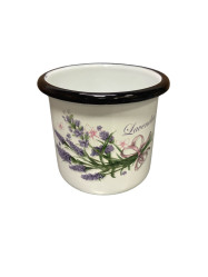 Кружка эмалированная 0,4 л Лаванда