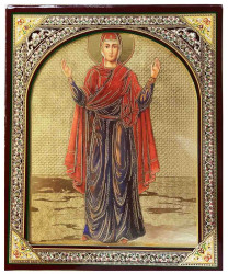 Икона деревянная Стена Нерушимая 15х18см в коробке