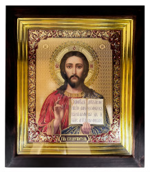 Большая деревянная икона 17х20см Спаситель
