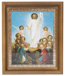 Икона Воскресение Христово 11х13см деревянная со стеклом