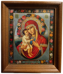 Икона БМ Жировицкая 11х13см деревянная со стеклом