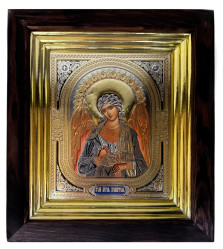 Икона деревянная со стеклом 15х18см Ангел