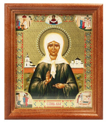 Икона Матрона 18х24см деревянная со стеклом