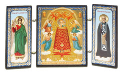 Икона Прибавление ума 7х13см деревянная тройная
