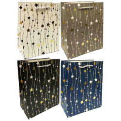 Подарочный пакет 23*18см Звезды