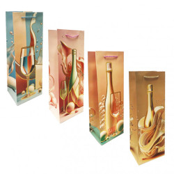 Подарочный пакет для бутылки «Брызги шампанского» 36×13см