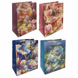 Подарочный пакет «Волшебные цветы» 23×18 см
