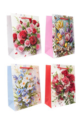 Подарочный пакет «Цветы» 23×18 см