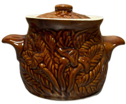 Керамический горшок 650мл Грибы