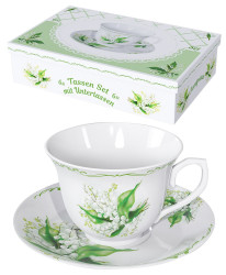 Чайный сервиз Ландыши 6 чашек + 6 блюдец