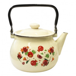Эмалированный чайник бежевый 2,5Л Гранат