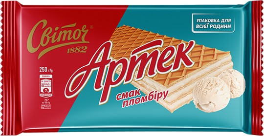 деталь Вафли Артек Пломбир 218г Свиточ