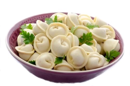 деталь Domácí Pelmené s lososem 500g