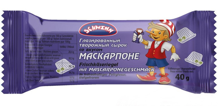 деталь Sladký tvaroh v čokolade Mascarpone 40g Buratino