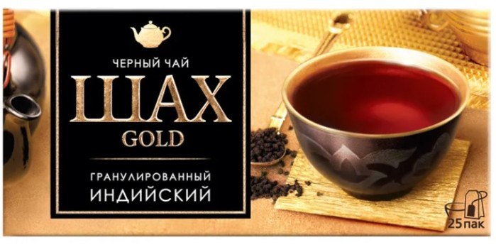деталь Чай черный Шах Gold 25*2г