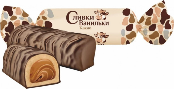 деталь Slivki Vanilki kakao s karamelovou náplní