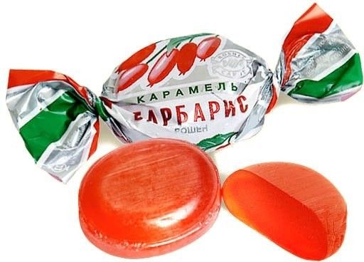 деталь Конфеты карамельные со вкусом барбариса