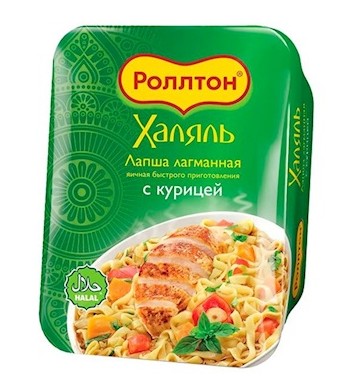 деталь Лагманская лапша быстрого приготовления Халяль с курицей 90 г Роллтон