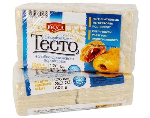 деталь Замороженное слоеное тесто порция 800г