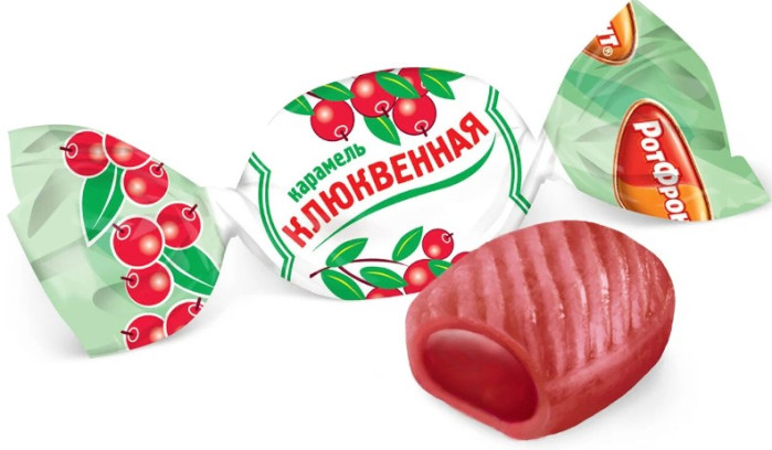 деталь КАРАМЕЛЬ с мармеладом из клюквы около 200г