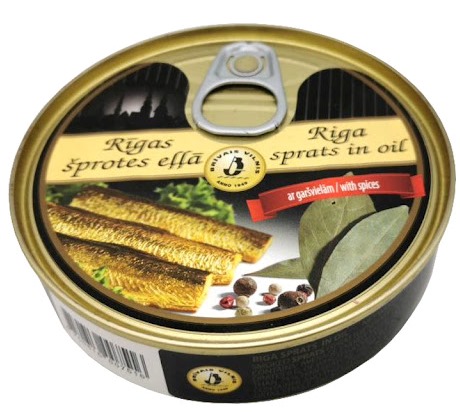 деталь Uzené šproty v oleji a koření 112g Riga