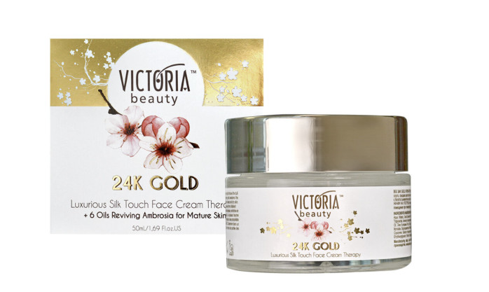 деталь Активный дневной крем для лица 24K Золото 50 мл Victoria Beauty