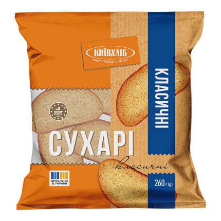 деталь Сухари классические 260г КиївХліб
