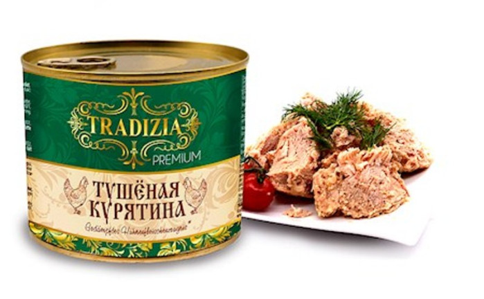 деталь Kuřecí maso ve vlastní štávě Tradicia 525g